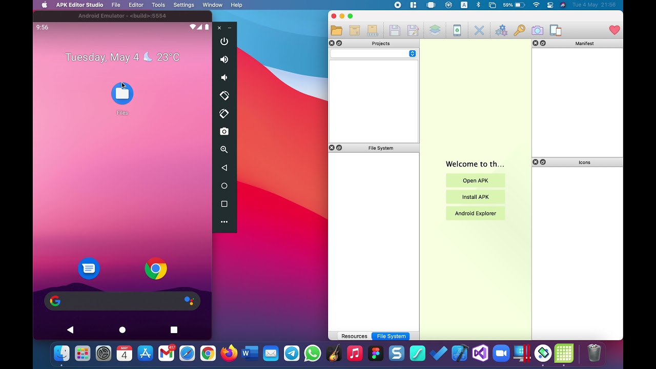 install apk android studio emulator mac